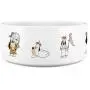Awesome eMERCHency Droopy Dog Pattern White Dog Bowl 7'' x 3'' Ceramic Pet Dog Snoopy Dish