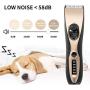 HIPIPET Dog Grooming Clippers Low Noise Rechargeable Pet Hair Trimmer Shaver Shears Cutter for Dogs Cats Thick Coat Quiet Cordless with LED Display