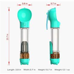 DAPOWER Dog Water Bottle Leak Proof Portable Pet Multifunctional Water Bottle for Outdoor Walking Hiking Travel, BPA Free Food Grade Plastic