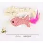 Gaosiduo 2 pcs Cat Plush Teaser Toys, Pet Kitten Floral Print Long Tail Fish Shaped Toy Interactive Chasing Scratching Playthings for Pets Novelty Gift Gaosiduo 2 pcs Cat Plush Teaser Toys, Pet Kitten Floral Print Long Tail Fish Shaped Toy Interactive Chasing Scratching Playthings for Pets Novelty Gift