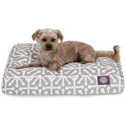 Gray Aruba Small Rectangle Indoor Outdoor Pet Dog Bed With Removable Washable Cover By Majestic Pet Products