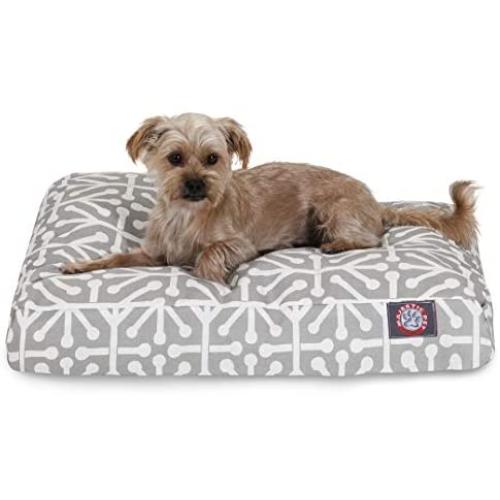 Gray Aruba Small Rectangle Indoor Outdoor Pet Dog Bed With Removable Washable Cover By Majestic Pet Products