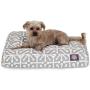 Gray Aruba Small Rectangle Indoor Outdoor Pet Dog Bed With Removable Washable Cover By Majestic Pet Products