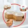 Selling Like HoTcAkEs Guitar- Shaped Cat Scratcher and House Decoration and Hexagonal Pet Feeders with Ceramic Bowls