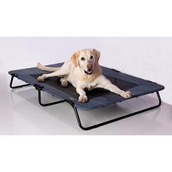 Pet Gear Lifestyle Pet Cot Elevated Bed | No Assembly Required | Premium Tear Resistant Cooling Mesh | Indoor & Outdoor | Lightweight & Portable, 50'', Lake Blue (PG6250LBA)