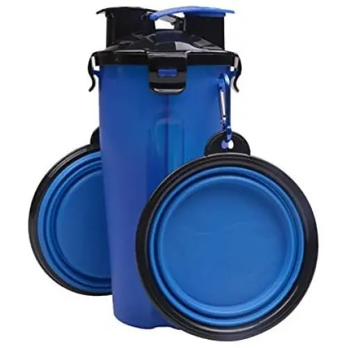 Luck Dawn Dog Water Bottle Dog Bowls for Traveling Pet Food Container 2-in-1 with Collapsible Dog Bowls, Outdoor Dog Water Bowls for Walking Hiking Travelling Luck Dawn Dog Water Bottle Dog Bowls for Traveling Pet Food Container 2-in-1 with Collapsible Dog Bowls, Outdoor Dog Water Bowls for Walking Hiking Travelling