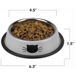 TOMAS Cat Bowls Cat Dishes Kitten Bowls Cat Food Water Bowls with Non-Slip Rubber Base Pet Bowls Feeding Bowls for Cats and Puppies