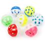 ORNOOU 20 Pieces Pet Cat Kitten Play Balls with Jingle Bell Pounce Chase Rattle Toy,Random Color