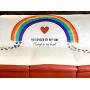 Catrageous Pet Memorial Blanket - Over The Rainbow Bridge Bereavement Gift for Dog or Cat Loss - with Comforting Heartfelt Sentiment and Colorful Pawprints