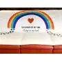 Catrageous Pet Memorial Blanket - Over The Rainbow Bridge Bereavement Gift for Dog or Cat Loss - with Comforting Heartfelt Sentiment and Colorful Pawprints Catrageous Pet Memorial Blanket - Over The Rainbow Bridge Bereavement Gift for Dog or Cat Loss - with Comforting Heartfelt Sentiment and Colorful Pawprints