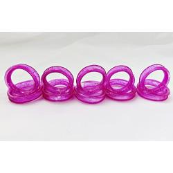 NikoNiko 10 Purple Rubber Rings Thumb Ring Sizing Insert for Grooming Scissors 5L 5S