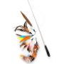 Apofly 5PCS Funny Cat Rod Set Kitten Toys, Cat Fishing Rod Toys Pet Cat Toy Fishing Rod Telescopic Feather Funny Cat Rod Replacement Head Five