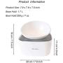 ALBOLET French Bulldog Food Bowl with Food Storage Containers, Raised Dog&Cat Bowl, Non-Slip, Slanted Dog Cat Bowl, White