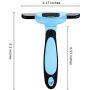 DELE Professional Deshedding Brush, Grooming Brush for Dog and Cat Hair with 4 inches Edge. Pet Reduces Shedding Tool Comb, Large Size