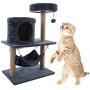 Dibiao Cat Tree House,Pet Cat Tree Scratching Post Tower Climbing Frame Multi-Functional Play House Toy Cat Trees and Towers