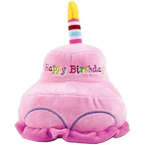 Midlee 2 Layer Birthday Cake Dog Toy (Pink) Midlee 2 Layer Birthday Cake Dog Toy (Pink)
