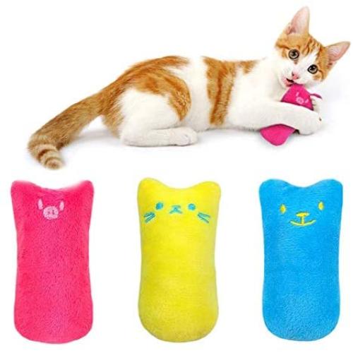 AINOLWAY Interactive Cat Catnip Toys Funny for Kitten Kitty Cat Kicker Teething Chew Playing 3 Pcs (Catnip Toy)