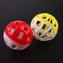 ttnight Pet Balls, Plastic Hollow Out Round Pet Cat Colorful Ball Toys with Small Bell, 10pcs
