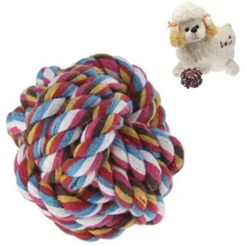 Yhytbhsh Cotton Rope Ball for Pets/Dog Cat Toy, Diameter 6.5cm, Random Color Delivery FFIIKIF