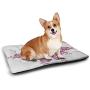 DayDayFun Purple Pet Mats for Dogs Victorian Damask Style Vintage Pattern with Rococo Effect Print Waterproof and Warm Pet Mattress Pale Pink White