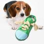 AIPINQI Dog Squeaky Chew Toy, Durable and Safe Dog Playing Toy Funny Shoes Sound Toy for Small and Medium Pets, Green