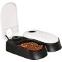 TX2 Automatic Food Dispenser, Dual Compartments, Dual Timer, 48 Hour Timer, Battery Operated, Gray with Black