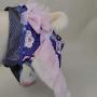 Bonario Dog Diapers Puppy Doggie Sanitary Panties Suspender for Female Small Girl Dogs with Tighten Strap Washable & Reusable for Pets (L（Chest17.7〃 Back13.7〃）)