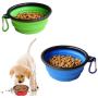 EWYO Collapsible Dog Bowl, 4 Pack Foldable Dog Travel Bowl,Pet Pop-up Food Water Feeder Foldable Bowls with Carabiner Clip