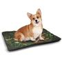 DayDayFun Primitive Country Cat Mat Pastel Colored Ikat Style Pattern with Grunge Look and Geometric Motifs Machine Washable Pet Bed Liner Multicolor