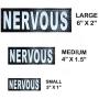 Doggie Stylz Set of 2 Reflective Nervous Removable Patches with Hook Backing for Working Dog Harnesses & Vests. Durable and Interchangeable - Comes in 3 Sizes Small, Medium and Large
