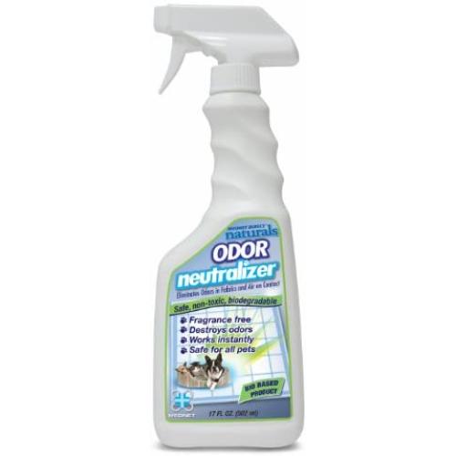 Mednet Direct Naturals Pet Stain Remover and Odor Neutralizer - Urine Eliminator Natural Enzyme Formula, Fragrance Free – 17 oz Spray Bottle