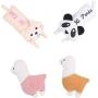 CheeseandU 4Pack Llama Panda Pattern Catnip Cat Toys Bear Cat Chew Interactive Toy for Cat Lover Gift Indoor Cat Kitty Bite Teeth Grinding Toys Supplies Spring Party Llama Easter Pet Cat Gifts