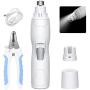 Pet Deluxe Dog Nail Grinder with LED Light, Professional Dog Nail Trimmer Clipper Low Noise 2 Speed Electric Rechargeable Painless Paws Grooming & Smoothing for Small Medium Large Dogs & Cats