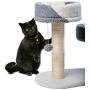 LUCKITTY 2 Tier Cat Tree Platforms with Scratching Posts, Sherpa Perch Style Bed,and Hanging Ball Toy for Cats and Kittens,Kitty Activity Center Cat Tower Furniture