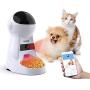 Iseebiz Automatic Pet Feeder with Camera, 3L App Control Smart Feeder Cat Dog Food Dispenser, 2-Way Audio, Voice Remind, Video Record, 6 Meals a Day for Medium Small Cats Dogs, Compatible with Alexa