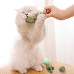 ocijf179 Cat Toy Pet Cat Kitten Matatabi Fish Mouse Shape Ball Teaser Interactive Play Chew Toy - Ball