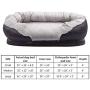 Pet Deluxe Dog and Puppy Bed, Grooved Orthopedic Foam Beds with Removable Washable Cover, Ultra Comfort, Padded Rim Cushion, Nonslip Bottom, for Dogs/Puppies