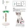 LUCKITTY Small Cat Scratching Posts Kitty Coconut Tree-Cat Scratch Post for Cats and Kittens - Plush and Sisal Scratch Pole Cat Scratcher