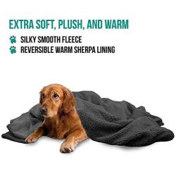 PetAmi Dog Blanket, Sherpa Dog Blanket | Plush, Reversible, Warm Pet Blanket for Dog Bed, Couch, Sofa, Car