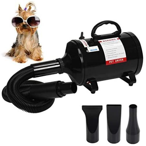 Display4top 2400W Dog Blower,Professional Portable Dog Dryer,3.2HP Speed Adjustable Heat Temperature Pet Dog & Cats Hair Dryer Blower for Home Grooming