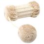 ocijf179 Cat Toy Pet Cat Kitten Sisal Post Pompom Sound Scratcher Interactive Play Scratching Toy - Linen Color