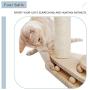 Made4Pets Wooden Cat Scratching Post Cat Scratcher Toy Two-Layer Cat Turntable with Interactive Balls and Dangling Ball
