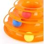 WWYM 3-Level Tower of Tracks Ball Cat Toy, Anti-Slip Funny Interactive Play and Exercise - Pet Cat Ball Toy, for Multiple Cats