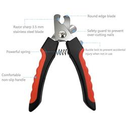 LDJZON Pet Nail Clippers and Trimmers Set Safety Guard to Avoid Over Cutting Razor Sharp Blades Grooming Tool for All Small Large Dog Cat