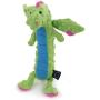 goDog, Dragons, Skinny, Squeaker Dog Toy, Chew Resistant, Durable Plush, Soft, Tough, Reinforced Seams, Green, Large