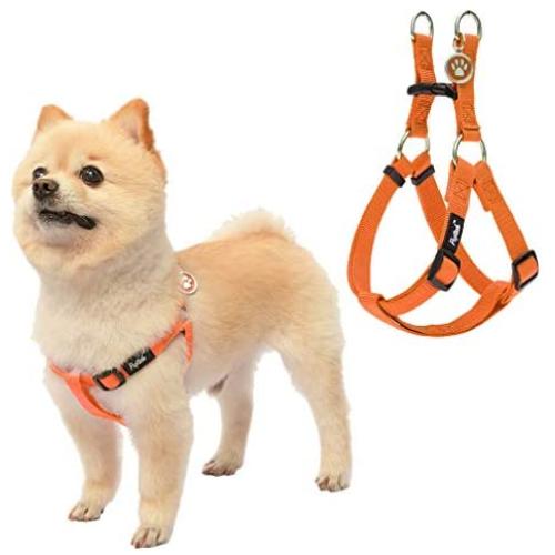PUPTECK No Pull Dog Harness Reflective Adjustable Basic Nylon Step in Puppy Vest Outdoor Walking with ID Tag