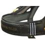 Dean and Tyler Guide Brass Hardware Leather Dog Harness, Black/Reflective, Medium - Fits Girth: 25-Inch to 31-Inch, Chest Size: 22-Inch