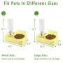 Moyeno Elevated Cat Bowl Dog Bowls Set, Raised Pet Double Bowls for Food and Water, Automatic Water Feeder Dispenser, Cat Dishes for Small Medium Large Cats Dogs Puppy - White Pink Blue Green Yellow