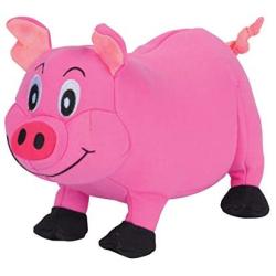 SmartPetLove Tender-Tuffs Big Shots - Tough Plush Dog Toys for Large Breeds - Plump Pink Pig