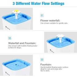 isYoung Cat Water Fountain 84Oz/2.5L Pet Water Fountain Dog Water Dispenser Pet Drinking Fountain for Dog, Cat and Small pet